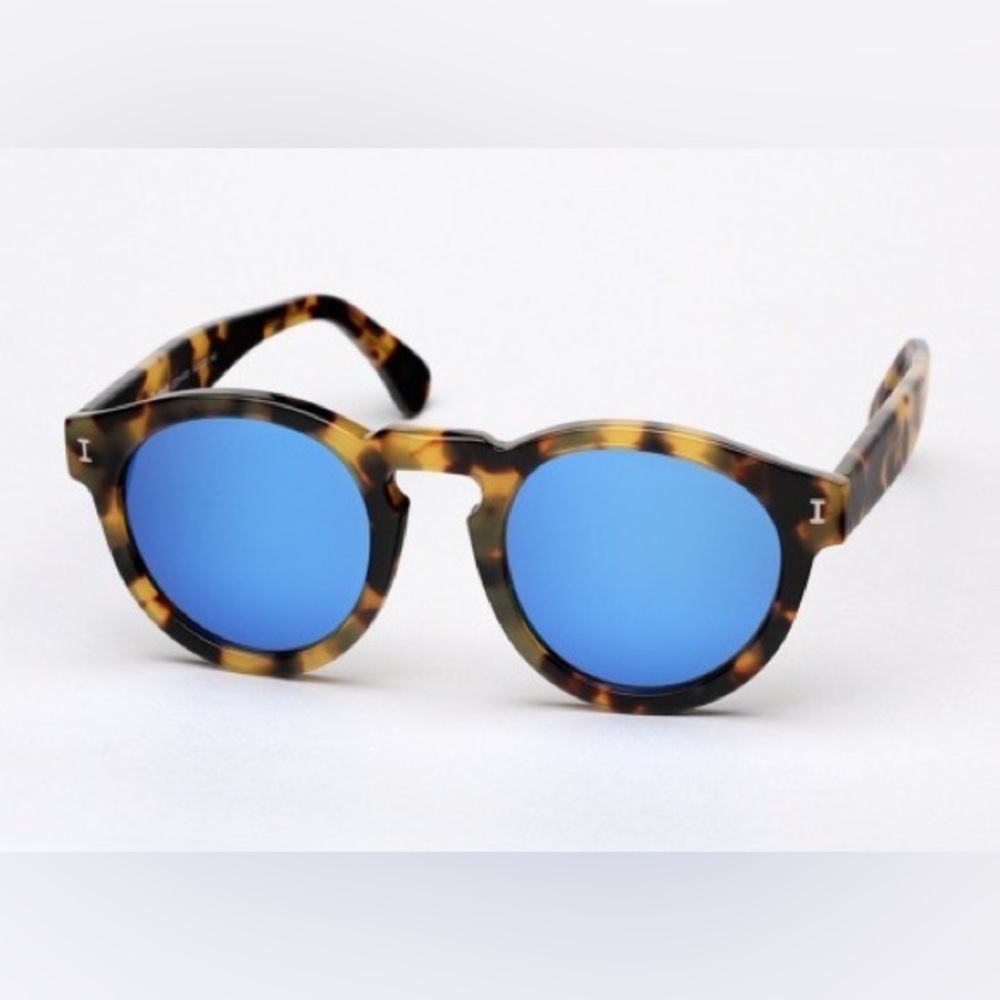 Illesteva Leonard - Tortoise w/ Blue Mirror Lenses